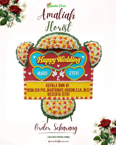 Papan Bunga Pernikahan Padang Cakur